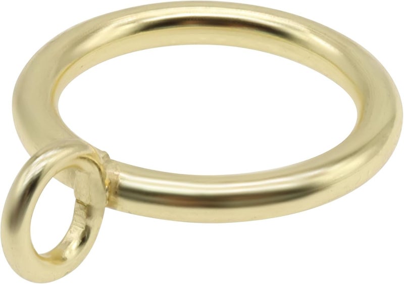 Bivethoi 28 Pack Metal Curtain Rings, with Eyelets Curtain Rings 1 Inch Inner Diameter Drapery Rings, Gold Curtain Rings for Curtain Rods - Image 1